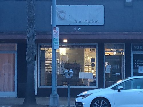 Outside at Rising Hearts Bakery in Culver City