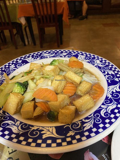 Sautéed veggies with tofu (served with rice and too sweet)  at Suvi Thai and Sushi in Homestead