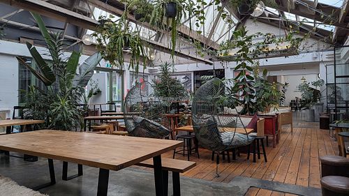 Inner courtyard has some seating as well at Kokomo in Christchurch