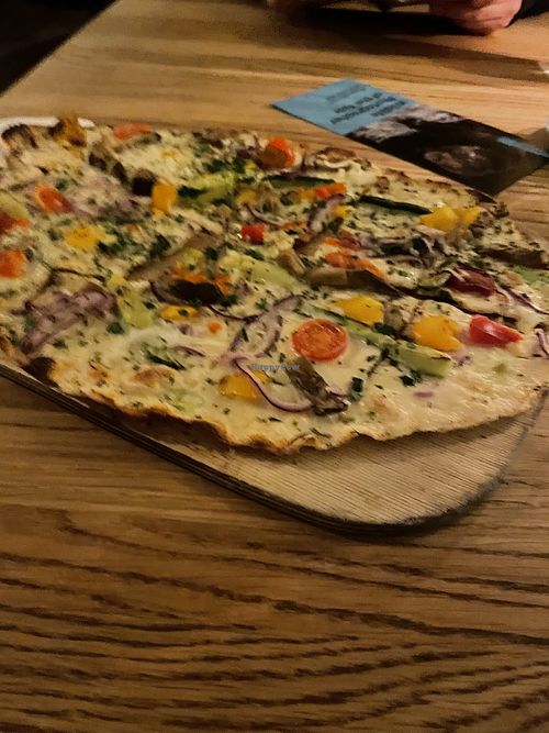 Veganer Flammkuche mit Grillgemüse  at Cafe Chaos in Darmstadt