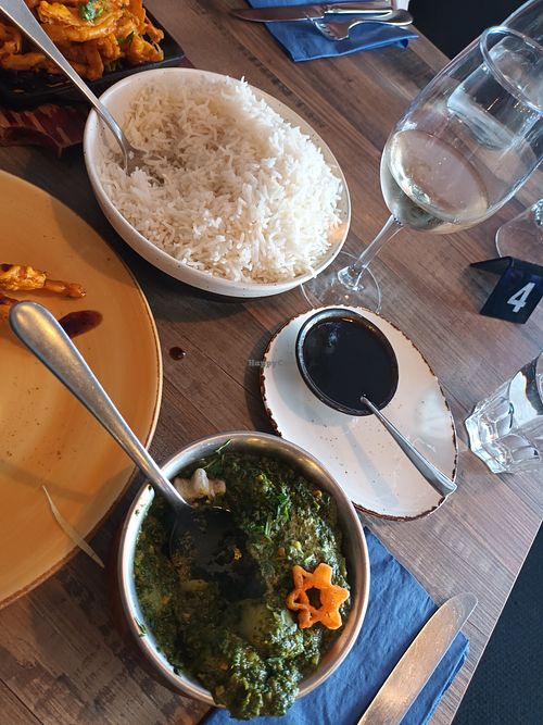 Saag aloo at Spices of India in Masterton