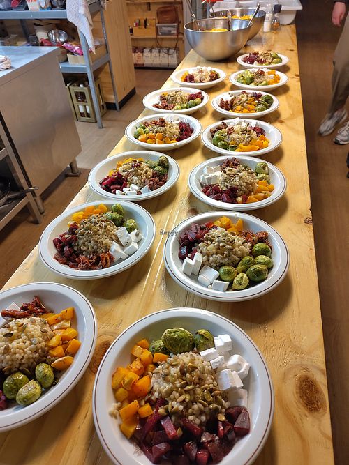 Pearl couscous with vegan feta and fresh salad at Stadskeuken voor Arnhemmers in Arnhem