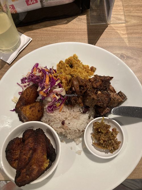 ital plate with extra plantains 🫶🏻  at Kokomo Island Cafe - Club Lawson Bistro in Lawson