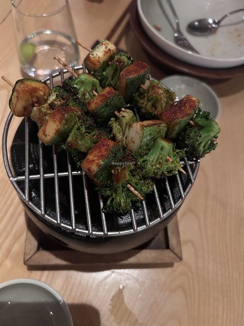 Smoked teriyaki broccoli and squash  at Koyo Koyo in Chandigarh