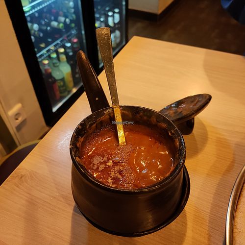 Shiro Wot (amazing chickpea stew; injera is served separately) at Soliana - Fusion Home Cooking in Cologne