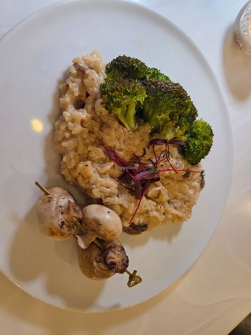 Vegan mushroom risotto at Carina's at the Clocktower in Wasilla