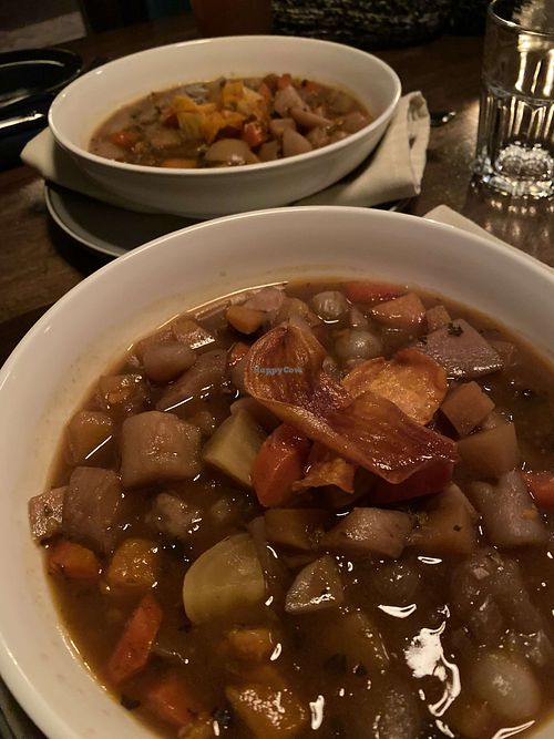 Delicious Coq au vi #Veganuary at Auberge La Marmite in La Malbaie
