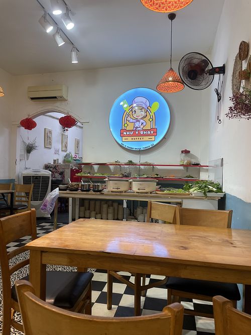 Buffet inside   at Nhu Y Chay in Ho Chi Minh City