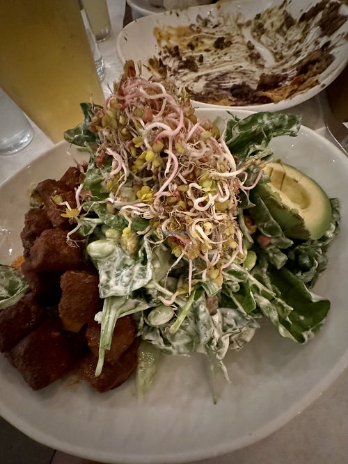 everything green + seitann  at Handlebar in Chicago