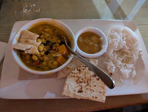 Sweet potato chickpea and spinach curry 😋 #Veganuary at The Plough in York