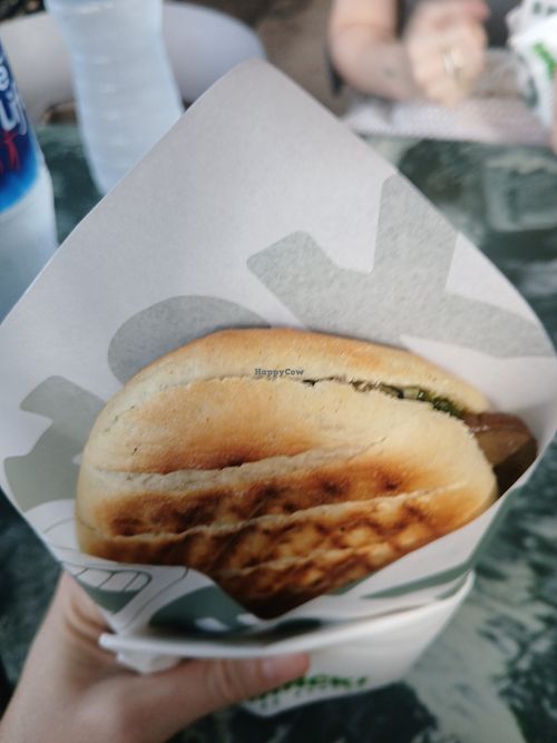 Vegan vegetable pesto panini at Snaaack! in Manggis