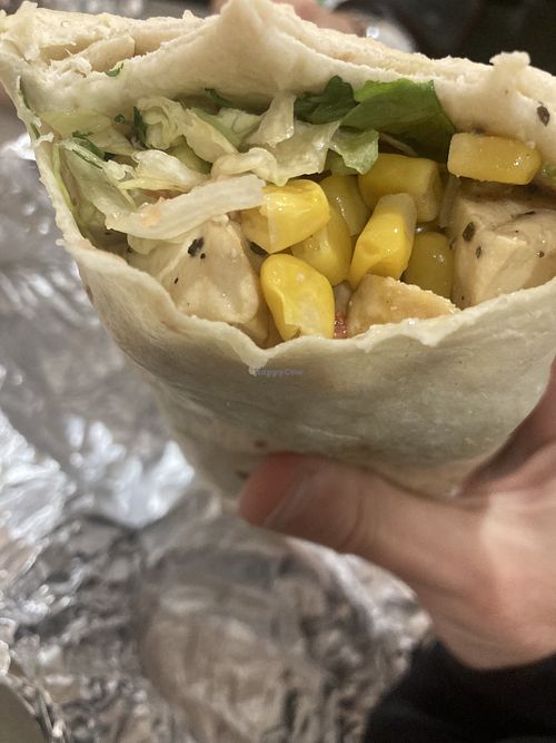 Breakfast tofu burrito—tasted better than it looks, I promise  #Veganuary at MSP - Moe's Southwest Grill - T1 in St Paul
