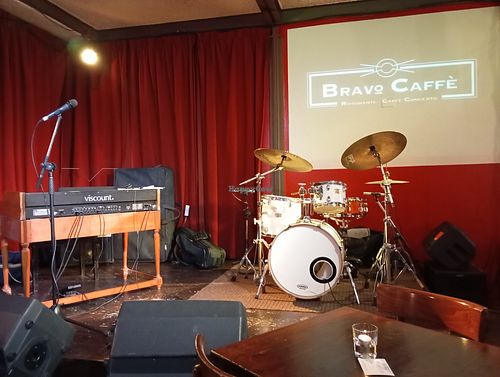 The club stage at Bravo Caffè in Bologna