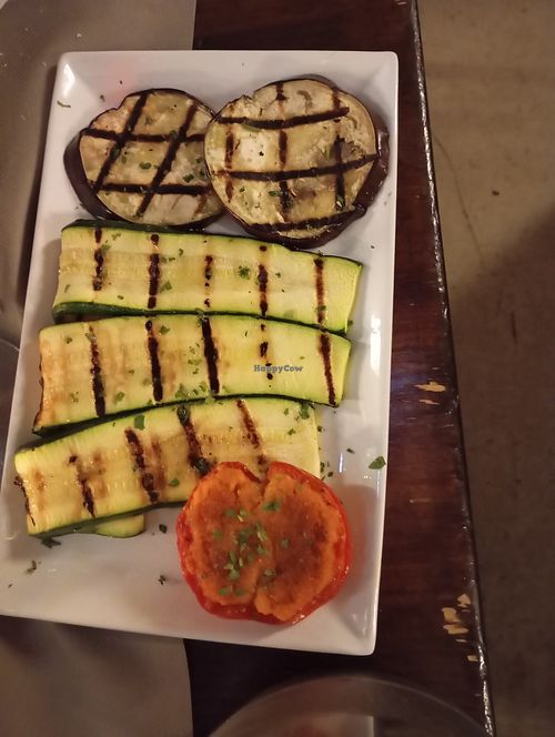 Grilled vegetables at Bravo Caffè in Bologna