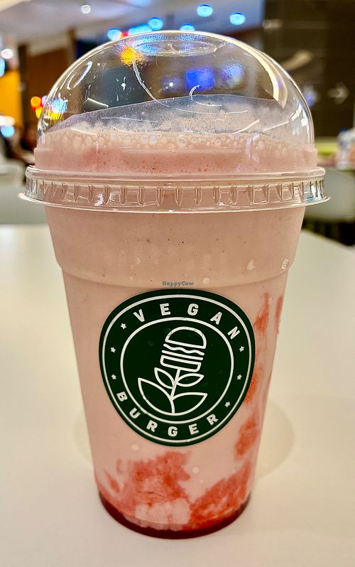 Strawberry milkshake  at Vegan Burger - Al Ghurair Centre in Dubai