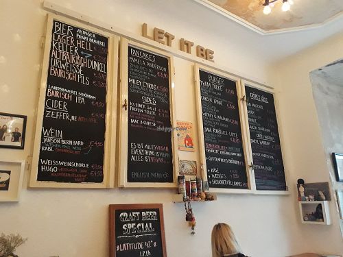 Menu Boards at Let It Be in Berlin