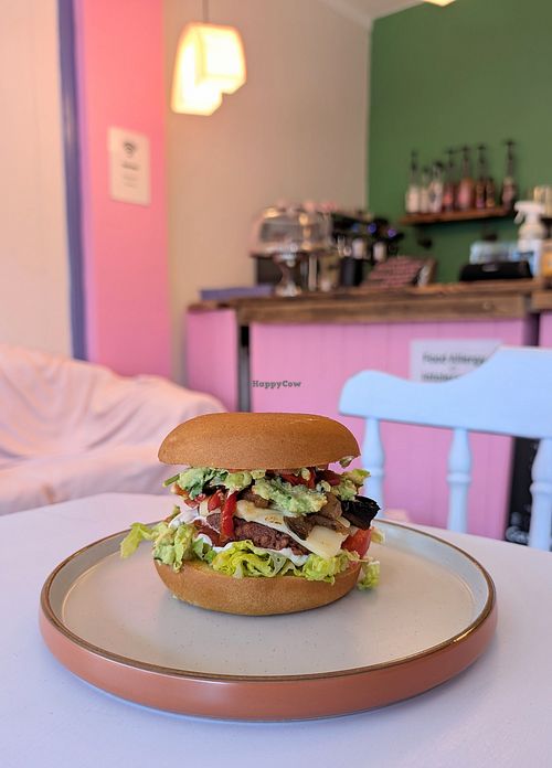 Tex Mex burger at Peas and Libertea in Whitley Bay