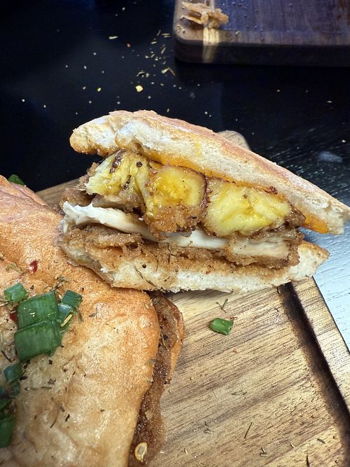 Jerk chicken panini  at Vegan On The Island - Pop up in Longwood