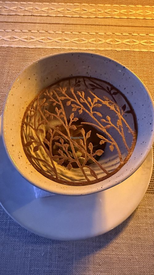 Pumpkin puree with nutmeg cream  at Restaurante Ephedra in San Pedro De Atacama