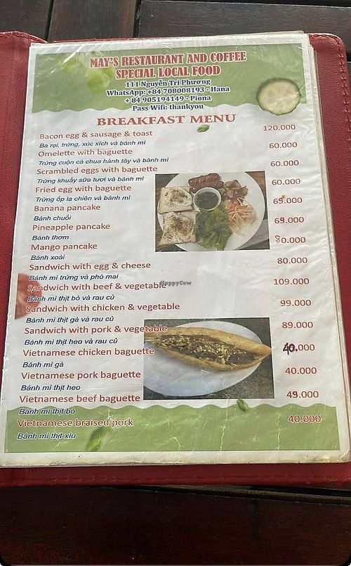   at May's Restaurant & Coffee Booking Office in Hoi An