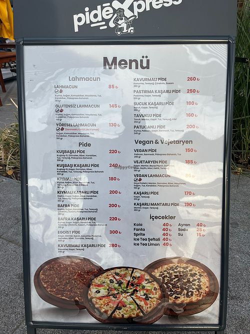 menü at Pidexpress in Istanbul