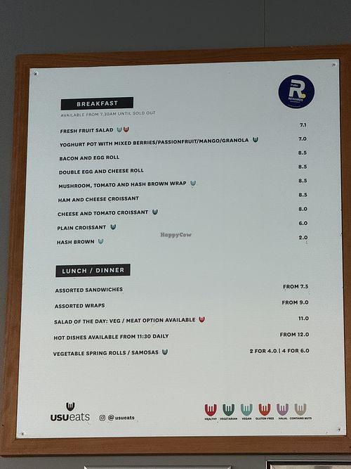 Menu  at Abercrombie Terrace in Darlington