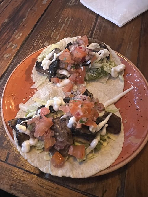 Grilled mushroom tacos   at Blacksmiths Arms in St Albans