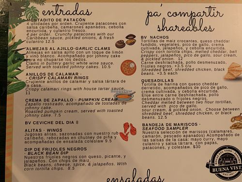 appetizers, shareables at Buena Vista in Bocas Del Toro