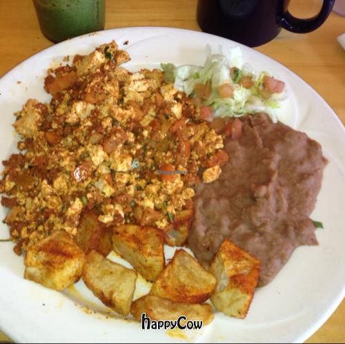 soy chorizo and tofu at Ranchos - Sunset Cliffs in San Diego