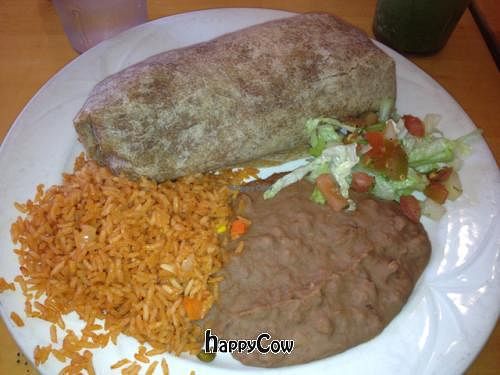 vegan carne asada burrito at Ranchos - Sunset Cliffs in San Diego