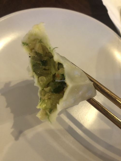 Vegan steam dumpling   at Spoonsticks in Massapequa