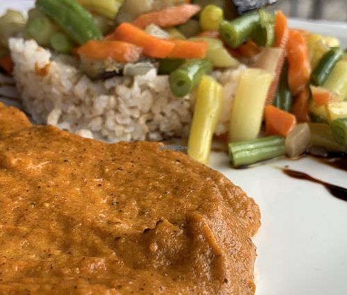 Thai seitan closeup at Aloe in Almeria