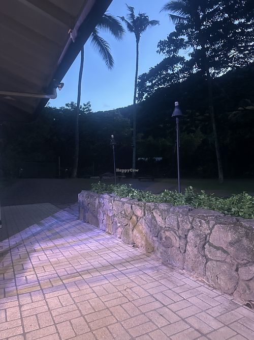 Outdoor area where activities are held prior to show. Can engage with staff through various guided activities.   at Toa Luau in Haleiwa