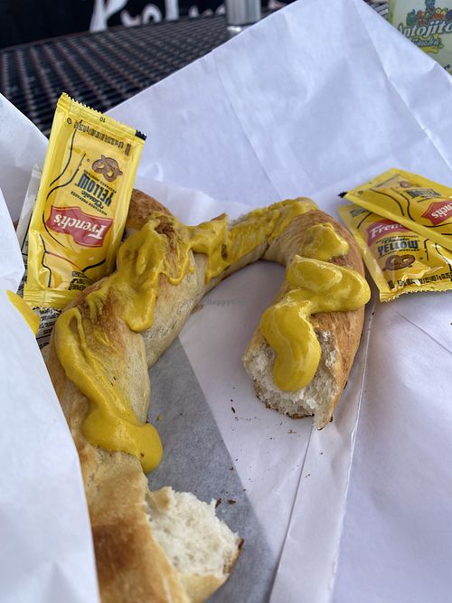 Messy But SO Good - If You Know Me, You Know I Adore My Pretzels w/Hella Muuuuustaaaard 😛🥨💛  at Twisties Pretzels in Modesto