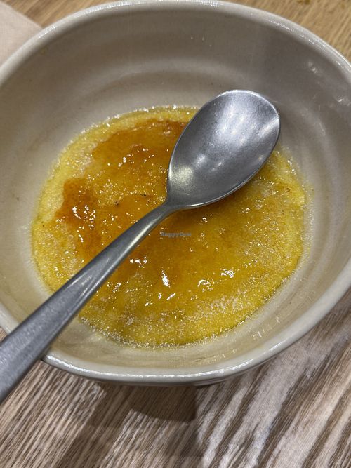 Mango Creme Brulée  at Palm Spot Restaurant in Ponta Do Sol