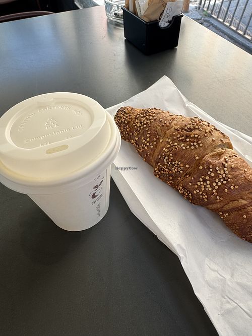 new  croissant! plain wheat flavor. delish   at Caffe Fortebraccio in Perugia