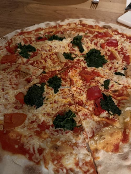 vegan pizza  at L'Osteria - Köln Zollhafen in Cologne