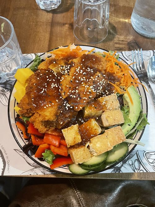 This is the poke bowl!  at Lime Griffintown in Montreal