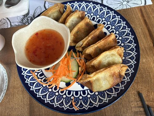 Vegan gyozas   at Lime Griffintown in Montreal