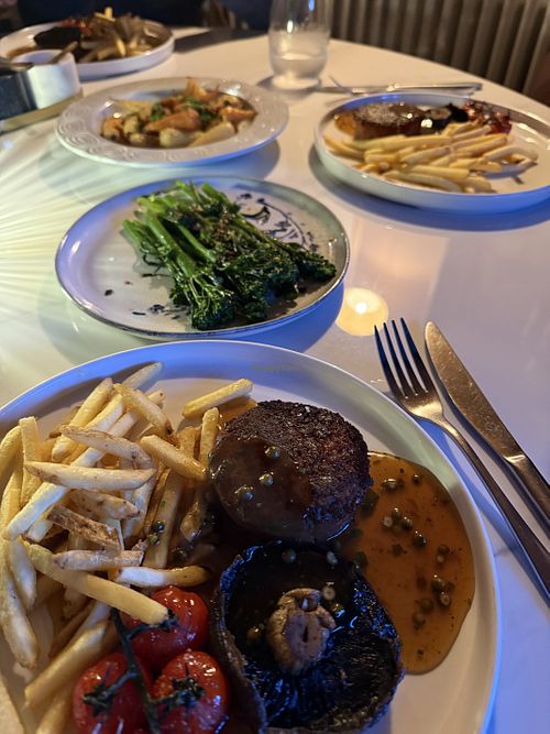 Vegan Marble Steak and chips! The menu changes every few months 👍🏼🙌🏻  at Waterside  in Whitby