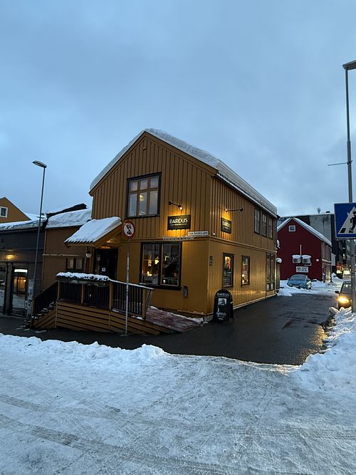 outside  at Bardus Bistro & Bar in Tromsoe