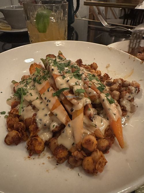 Chickpeas and carrot starter  at Wesley & Rose Lobby Bar - Surf Hotel in Buena Vista