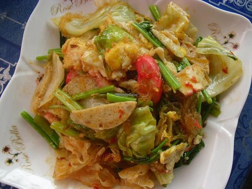 Stir fried Suki at Reun Thong Vegetarian in Hua Hin