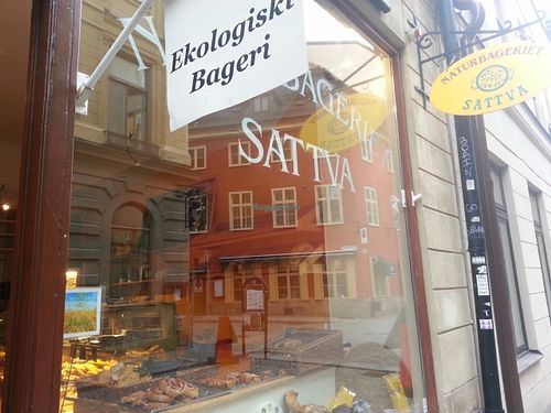 Outside at Sattva Naturbageriet in Stockholm