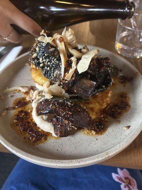 Mushrooms on hash  at Johnny Alloo in Ballarat