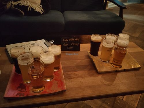 6-beer tasting flight #Veganuary at BrewsLi - Der Biermacher in Munich