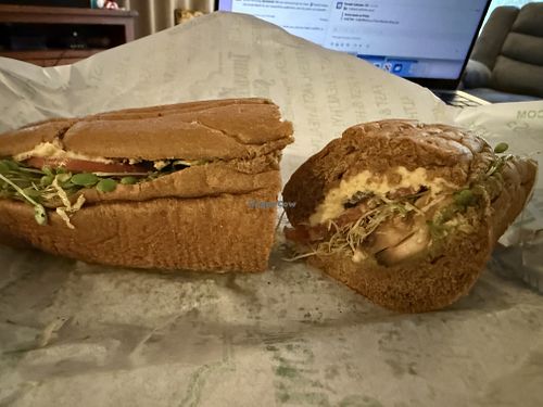 Veggie Delight with hummus and without cheese  at ThunderCloud Subs  in Pflugerville
