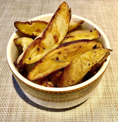 Rosemary roasted potatoes  at Al Nafoora in Dubai
