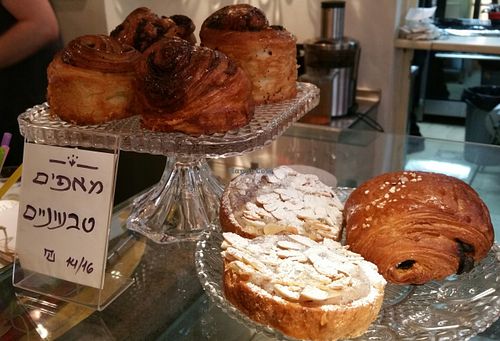 Vegan pastries at Bookworm - Mazeh in Tel Aviv