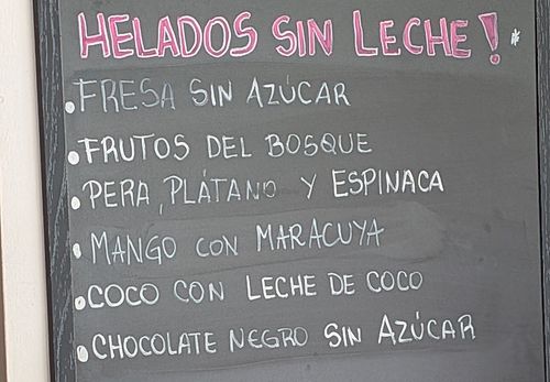 Vegan flavours today at Lucky Helado Tenerife in Tenerife